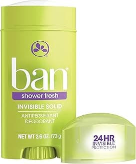 Ban Antiperspirant Deodorant, Invisible Solid, Shower Fresh, 2.6 Ounce