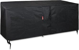 SheeChung Fire Pit Cover Rectangular 50"L x 25"W x 24"H,Waterproof,Heavy Duty 600D Polyester Outdoor Fire Pit Table Covers,Tear Resistant,Patio Deck Box Storage Cover