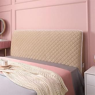 Headboard Covers Slipcover, Stretch Bed Headboard Covers, Small Square Jacquard Dustproof Protector Cover for Upholstered Headboard (Milk White, Queen Headboard Length ( Color : #3 , Size : 220cm/87in