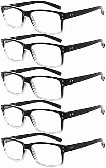 Eyekepper Vintage Reading Glasses for Men - 5 Pack Spring Hinges Classic ReadersGlobal Recycled StandardGlobal Recycled StandardGlobal Recycled Standard
