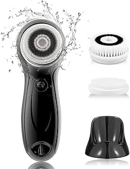 TOUCHBeauty TB-0759M 360�� Rotary Facial Cleanser with Soft PBT Brush & Stand, Powerful Cleansing System for Men, Waterproof Face Brush