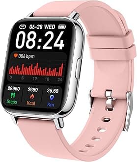 Smart Watch 2024 Watches for Men Women, Fitness Tracker 1.69" Touch Screen Smartwatch Fitness Watch, Sleep/Heart Rate Monitor, Pedometer, IP67 Waterproof Activity Tracker for Android iOS