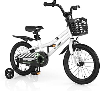 BABY JOY Kids Bike, 12 14 16 18 Inch Boys Girls Bike for 3-8 Years w/Training Wheels, 20 Inch Children Bicycle for 8+ Teens w/Kickstand, Handbrake, Coaster Brake & Removable Basket, Sporty Bicycle