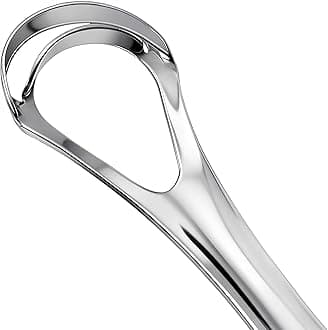 G.CATACC Metal Tongue Scraper for Adults & Kids, Stainless Steel Tongue Cleaner Scrubber for Oral Care - Reduce Bad Breath