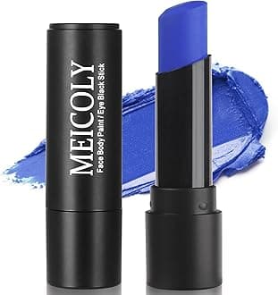 - MEICOLY Royal Blue Eye Black Stick,Waterproof Eye Black Baseball Softball Football Lacrosse,Blue Face Body Paint Stick for Halloween SFX Avatar Smurf Mystique Alien SFX Makeup