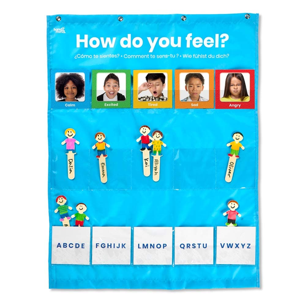 Learning Resources Express Your Feelings Pocket Chart Kids Communicate Emotions To Teachers, Social Emotional Learning, Teacher Supplies For Classroom, Mindfulness For Kids, Anxiety Relief