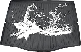 AOSKonology Mustang Mach-E All Weather Trunk Mat, 3D Cargo Liner Rear Floor Mat (2021-2023, Foldable, Rubber, Custom Fit)