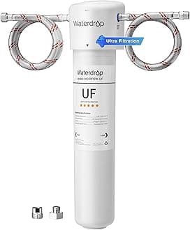 Waterdrop (White-premium) - 15UAW-UF 0.01 mm Ultra Filtration Under Sink Water Filter for Bacteria Reduction, Reduces Lead, Chlorine, Bad Taste & Odour, 16K Gallons, Direct Connect to Kitchen Fauce...