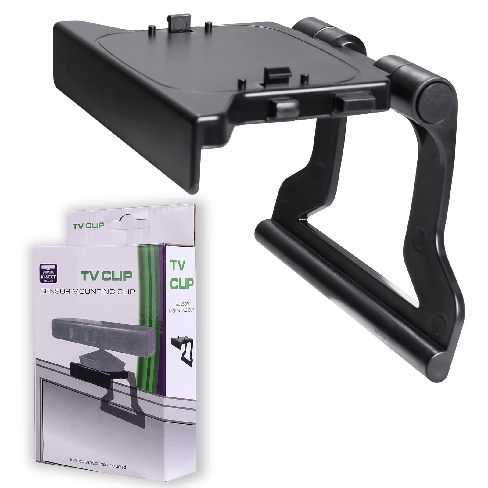 JINHEZO-CS-370 for Xbox 360 Kinect Sensor Mounting Clip TV Mounting Clip Black 1Pcs