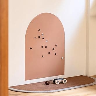 Magnetic Wall Decal Chalkboard for Kids CPC Certified Magnet Toy Arch Contact Paper for Wall Sticker Peel and Stick Self Adhesive Blackboard Home Decor Schooling (Milk Tea)