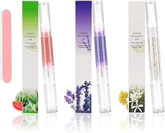 Cuticle Oil Pen,3PCS Nutrition Oil Pen,Cuticle Oil for Nails with Natural Ingredients,Nail Oil Cuticle for Repairing Cracked and Dry Nail(Lavender & Watermelon & Osmanthus flowers Flavor)