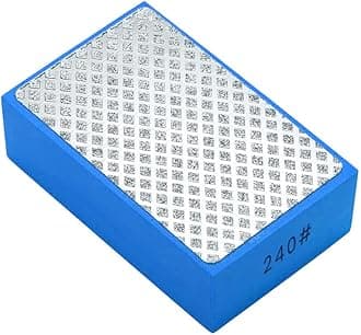 Diamond Hand Polishing Pads, 240 Grit Sanding Pads for Tile, Concrete, Glass, Ceramics, Marble, Granite - Wet or Dry Sanding Block, 90 x 55 x 30 mm