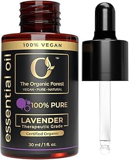 USDA Organic Lavender Essential Oil - Therapeutic Grade Lavender Oil for Skin, and Aromatherapy - 100% Pure Organic Lavender Essential Oil for Calming and Relaxation - Ideal for Skin Care