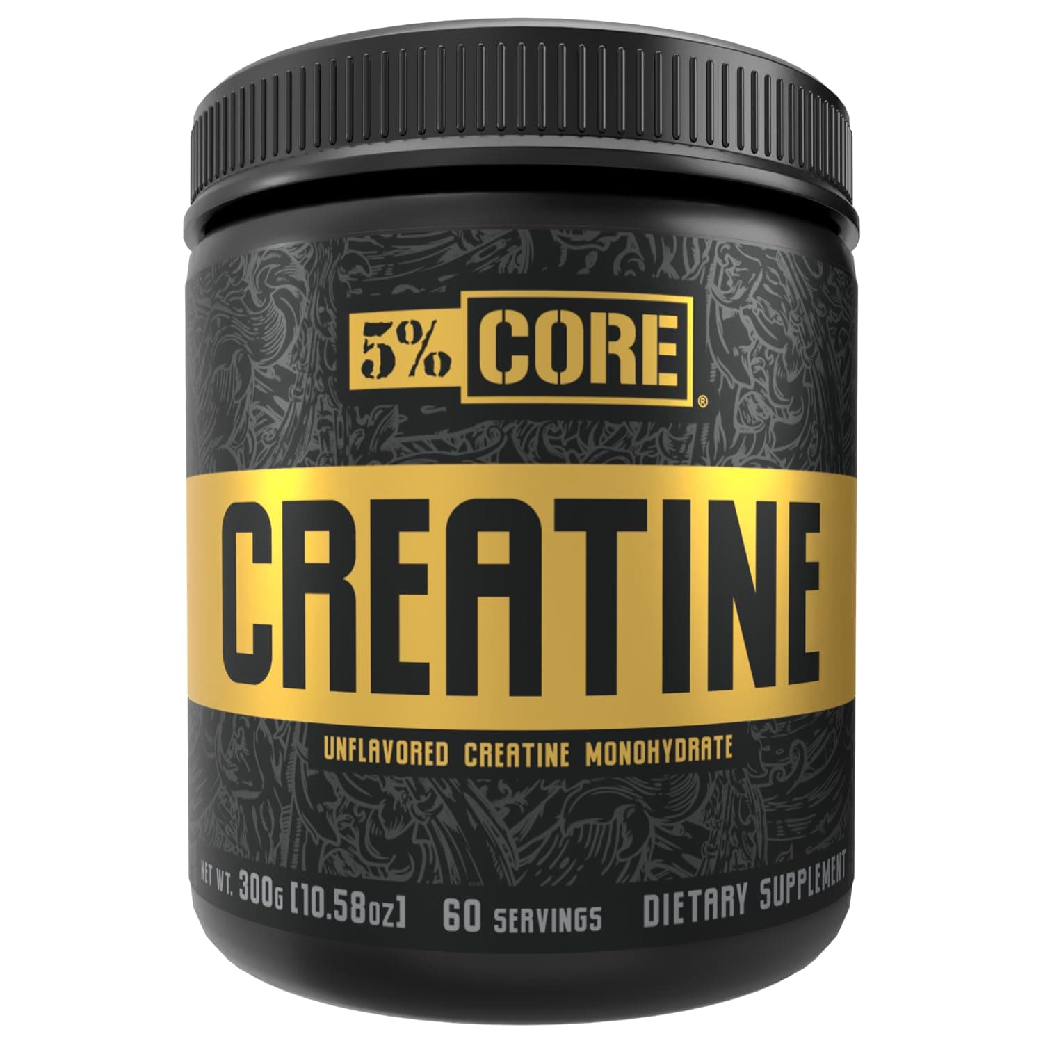 Core Creatine | Micronized Creatine Monohydrate Powder | 5G, 5000mg, 60 Servings (Unflavored)