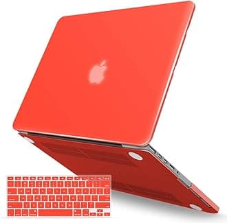 IBENZER Compatible with MacBook Pro 13 Inch Case 2015 2014 2013 end 2012 A1502 A1425, Hard Shell Case with Keyboard Cover for Old Version Mac Pro Retina 13, Red Aurora, R13MARD+1B
