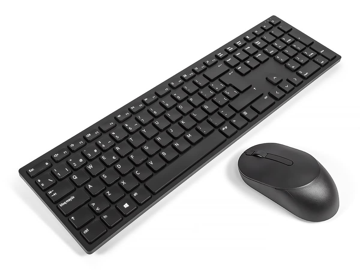 DELL KM5221W SPANISH Pro Wireless Keyboard & Mouse Combo Bundle, Black