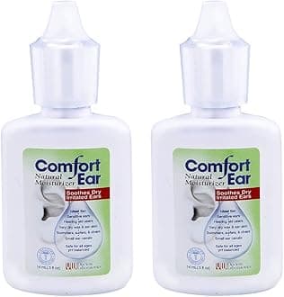 Comfort Ear Natural Ear Drops for Itchy Ears, Ear Ache Drops Adults & Kids | Earwax Aid for Dry Ears | Personal Comfort for Hearing Aid, Swimmers, and Ear Itch Relief for Humans | Pack of 2