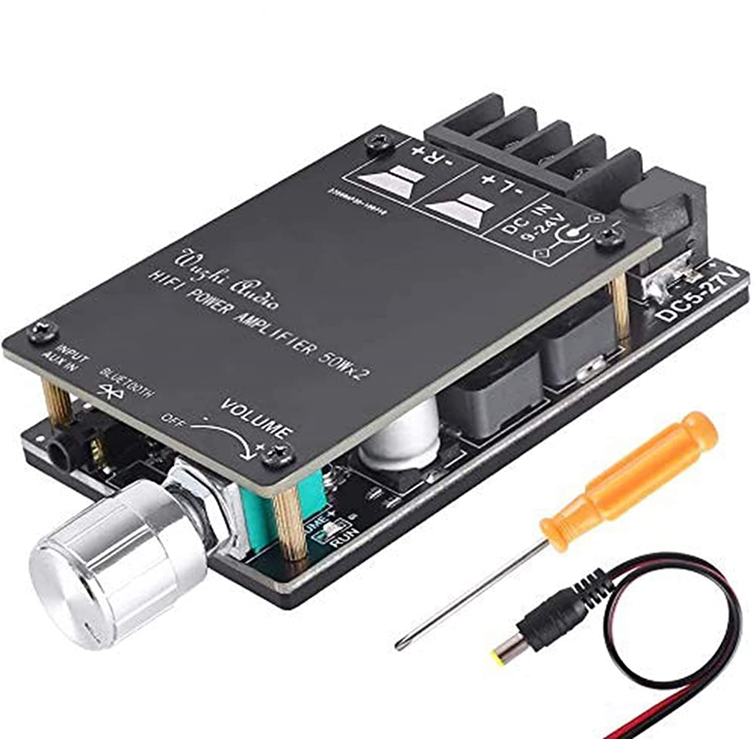 Bluetooth Amplifier Board Module 2x50W Digital Stereo Audio Amp Board Dual Channel DC 5V-27V with HiFi Filter