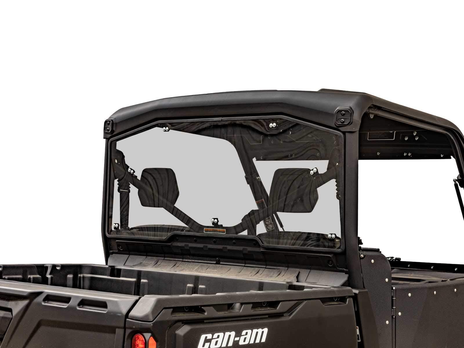 1/4" Polycarbonate Light Tint Full Rear Windshield For Can-Am Defender HD / Pro HD / Limited HD / MAX HD (See Fitment) | Pre-Assembled For Easy Install | 250X Stronger Than Glass | USA Made