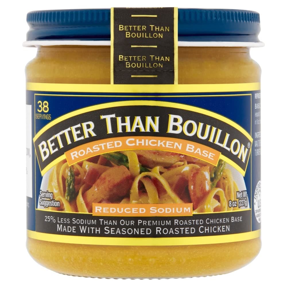 Reduced Sodium Roasted Chicken Base, 8 oz Jar (Single Unit)