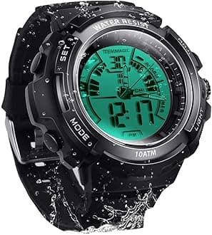 10ATM Waterproof Digital Scuba Diving Watch 100m Underwater for Swimming and Running with Stopwatch and Luminous LCD Display Built-in