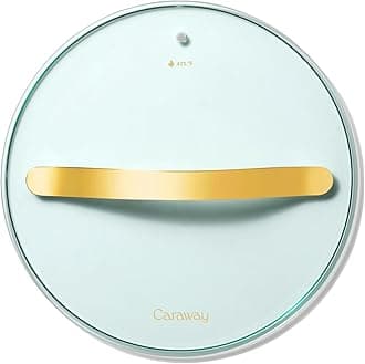 Glass 10.5" Glass Lid For Pots & Pans - Made With Tempered Glass - Sized to Fit Caraway Ceramic-Coated & Stainless Steel Cookware - Gold