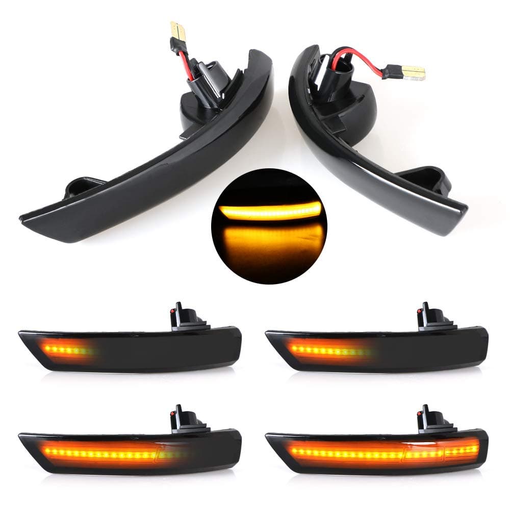 2PCS Dynamic Turn Signal Light LED Side Wing Rearview Mirror Indicator Blinker Light For F ord Focus 2 3 Mk2 Mk3 Mondeo Mk4