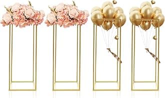 JUOPTGJ 4Pcs Metal Flower Stand,Column Vases Wedding Centerpieces,Rectangular...