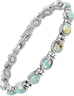 Ultra Strength Magnetic Bracelet for Women | 3500-6000 Gauss Neodymium Magnets | Magnetic Therapy Jewelry with Adjustable Tool & Gift Packaging