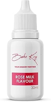 BAKE KING Rose Milk Flavour 30ML Essence for Baking Cakes Jams Jelies Cookies Ice Creams and Puddings Liquid Food Essence for Cake Making (Rose Milk Flavour 30ml)