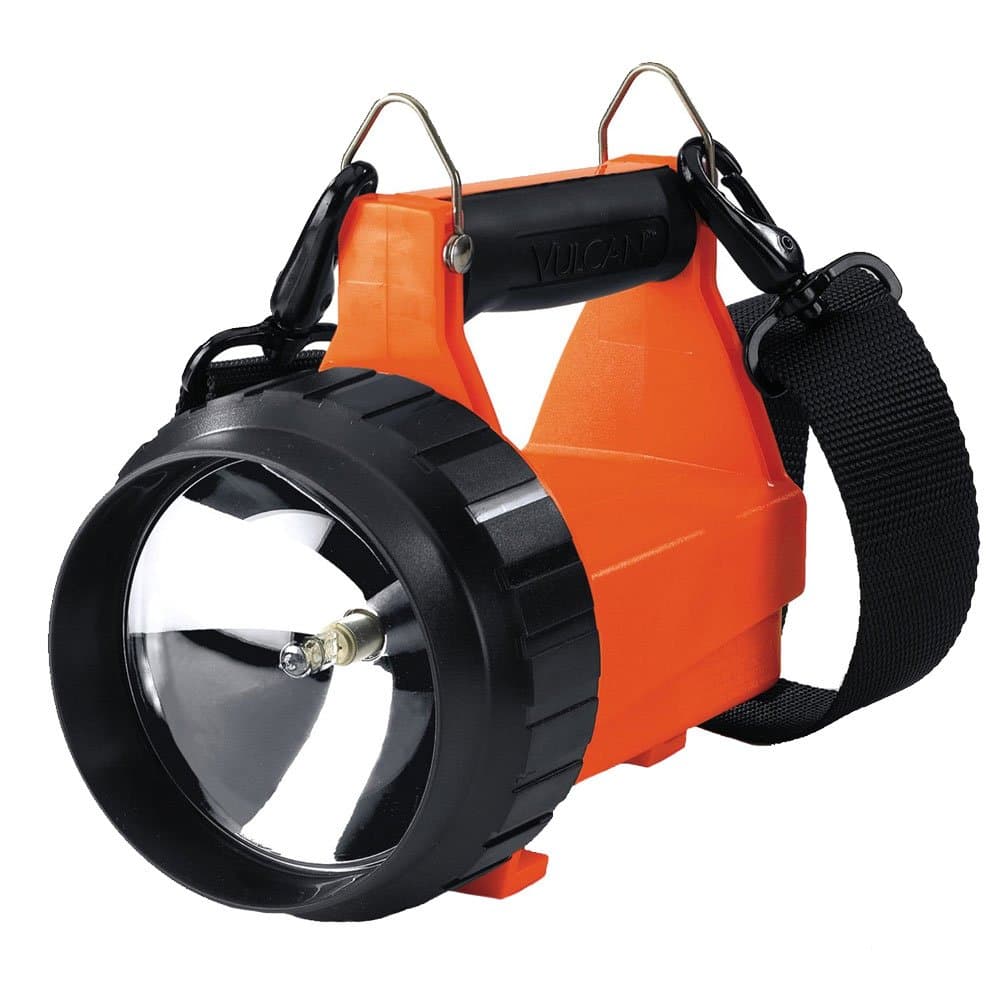 Streamlight 44411 Fire Vulcan Flashlight with Dual Rear LEDs, Quick Release Shoulder Strap and without Charger, Orange