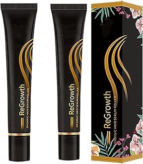 Regrowth Organic Hair Serum Roller Set,Scalp Intense Roll-On Hair Growth Serum,Triple Roll-On Massager Hair Growth Essence,for Men and Women of All Hair Types (2pcs)