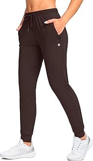 Women's Joggers Pants with Zipper Pockets Tapered Running Sweatpants for Women Lounge, Jogging