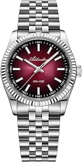 ADDIESDIVE 10.6 MM Slim Watch Sapphire Crystal Luxury Smooth Sweep Quartz Watch Fluted Bezel 100M Waterproof Luminous Analog