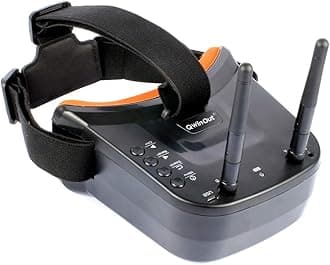 5.8G FPV Goggles 3 inch 16:9 Display FPV Drone Goggles 5.8Ghz 40CH HD Video Headset with Double Antenna Reception for RC Quadcopters Racing Drone (Yellow Color Sponge)