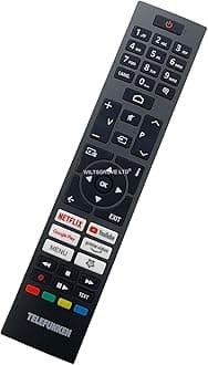Original RC45157 Remote Control Compatible with Telefunken 24DTAH524 43FAE5510 43UA9001 Smart LED TVs