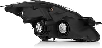 ANPART Headlight Assembly 2 PCS A Set for Nissan Altima 2007-2009 Chrome Housing Amber Reflector Clear Lens Headlamp Driver Passenger Side