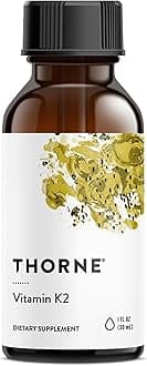 THORNE - Vitamin K2 - Concentrated Vitamin K2 (as MK-4) Liquid Supplement - Supports Bone, Heart & and Blood Vessel Health* - Third-Party Certified - Gluten, Dairy & Soy-Free - 1 Fl Oz