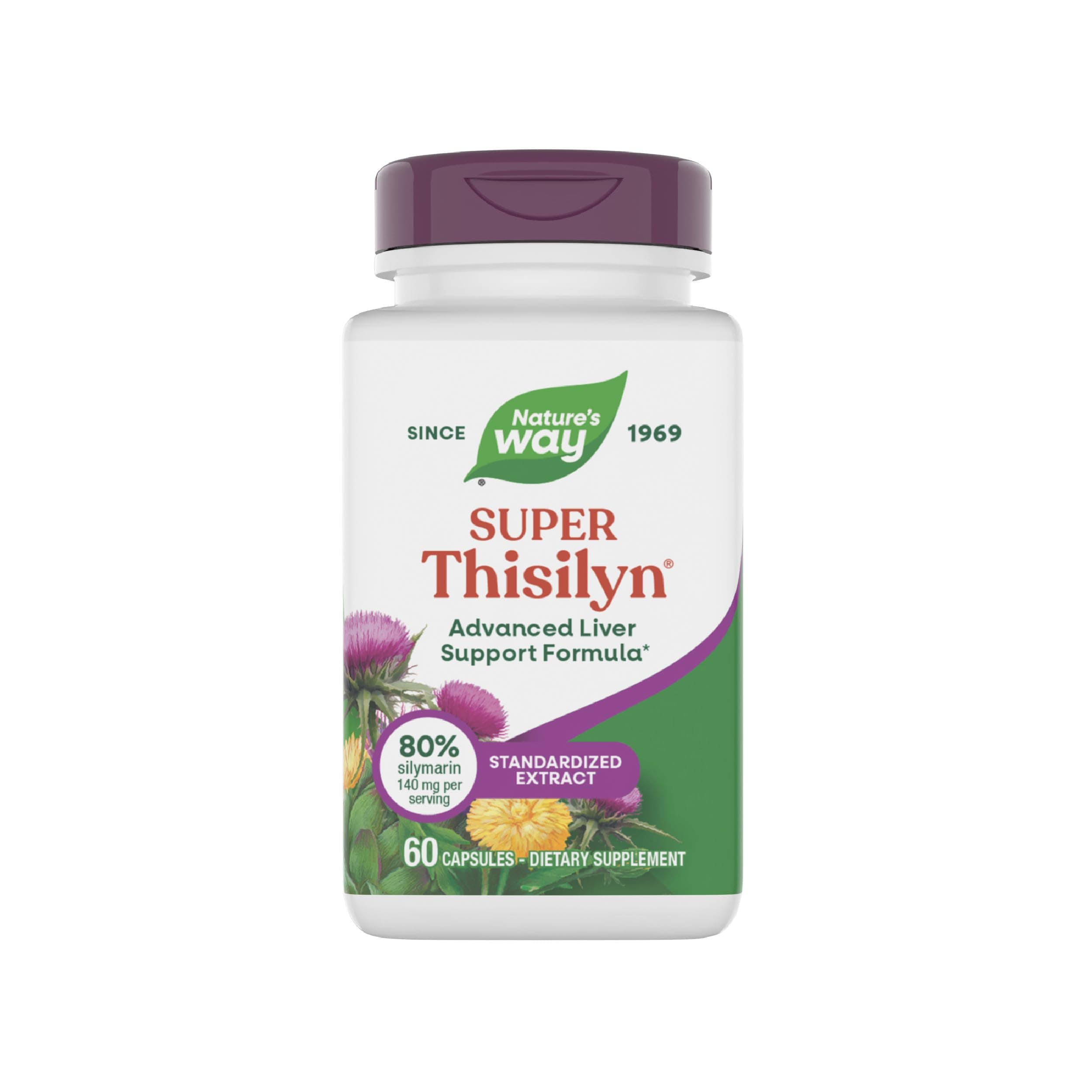 Super Thisilyn Advanced Liver Support Formula*, Liver Function Support*, with Milk Thistle Extract, Gluten-Free, 60 Capsules (Packaging May Vary)