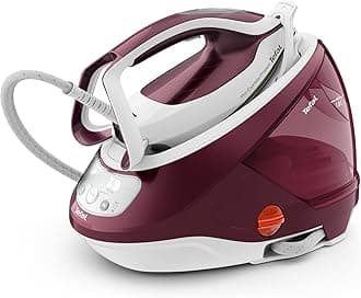 High Pressure Steam Generator Iron, 135g/min Steam Output, Non-Stick Durilium Soleplate, 540g/min Steam Boost, 7.5-Pump Bars with Pro Express Protect Technology, White & Burgundy, (GV9220)