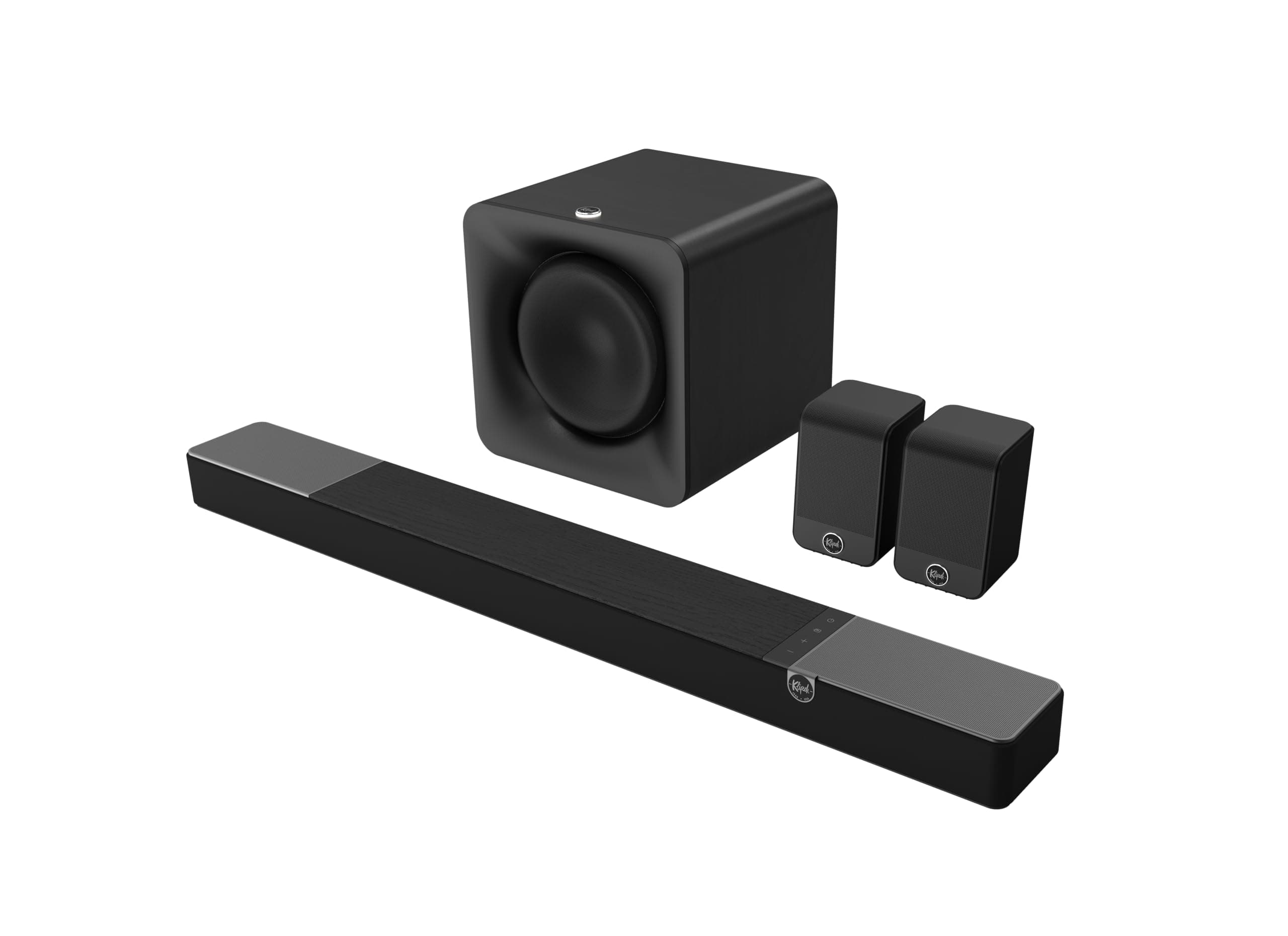 Flexus Sound System: CORE 200 3.1.2 Sound Bar, 10" SUB 100 Subwoofer and SURR 100 Surround Sound Speakers, Powered by Onkyo with Bluetooth, Dolby Atmos and Custom Tuned Bass - Black