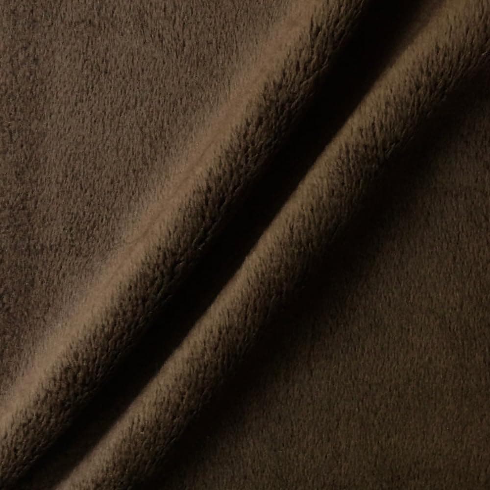 Ice Fabrics Solid Minky Fabric by The Yard - Soft, Smooth and Luxury 58/60" Extra Wide Brown Minky Fabric for Blankets, Apparel, Baby Accessories, Throws, Pillows & More - Brown - 1 Yard