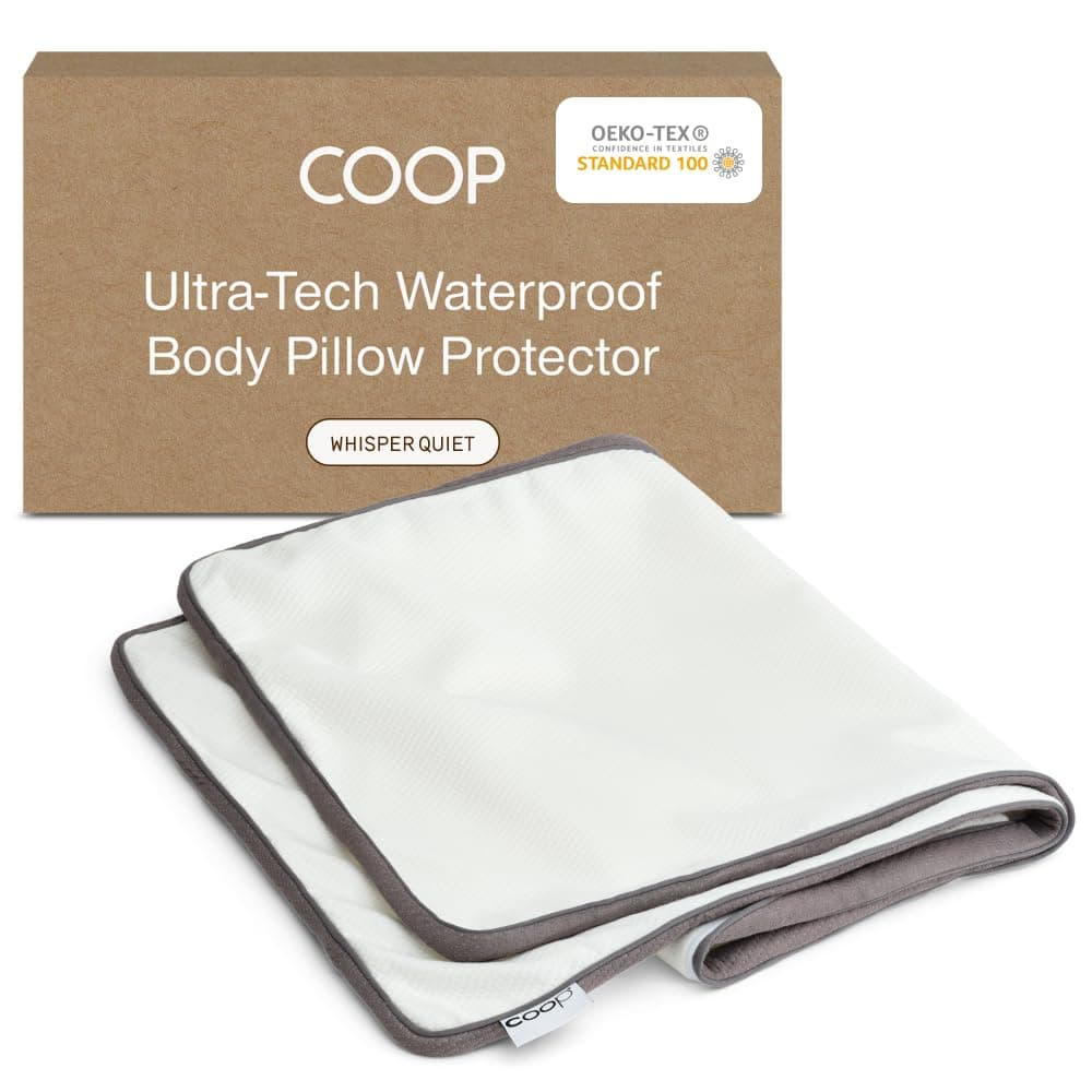 Coop Home Goods Ultra Tech Pillow Protector for Memory Foam Pillow, Waterproof Body Pillow Cover, Oeko-Tex Certified Breathable Body Size Pillow Cover with Zipper, Machine Washable