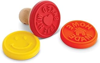 Mrs. Anderson’s Baking Cookie Stamps Trio, Non-Stick Silicone, Set of 3 Designs