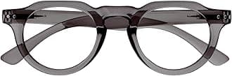 OPULIZE RIO Blue Light Blocking Reading Glasses - Flat Top Frame - Grey - Mens Womens - Spring Hinges - B53-7 - +3.00