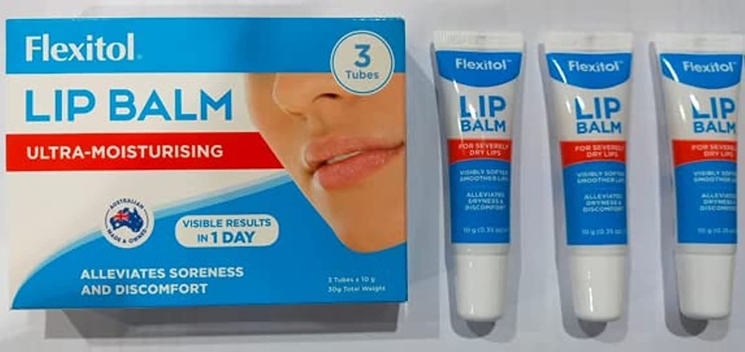 Flexitol Lip Balm 10g (3 Pack)