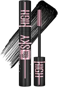 Maybelline New York Lash Sensational Sky High Mascara, Cosmic Black, Lengthening & Volumizing With Bamboo Extract & Fibres. Ophthalmologist tested and Waterproof Mascara | 6ml