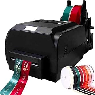 Digital Ribbon Printer, Satin Ribbon Printing Machine, Label Printer, thermal transfer printer,Supports 50+ Languages,for Floral Bouquet Crafts Bows Party Wedding