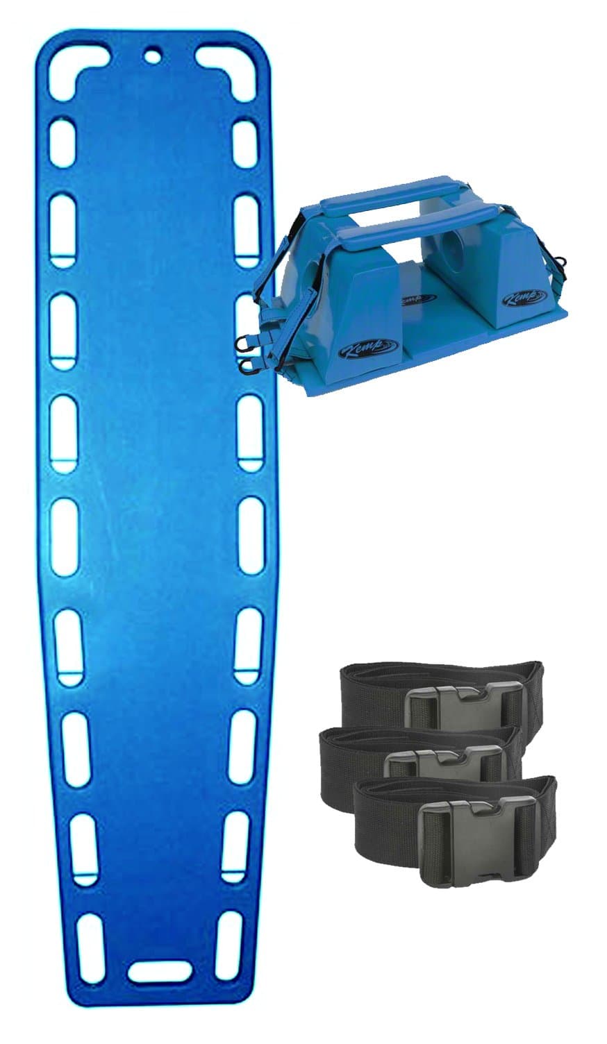 Kemp Pro-Standard Complete System + Head immobilizer + 3 Straps (Royal Blue)