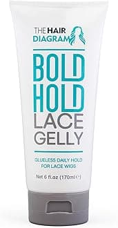 The Hair Diagram - Bold Hold Lace Gelly - Glueless - Temporary Hold Lace Melt Gel for Front Wigs and Hair Systems - Styling Agent for Baby Hairs - Non Toxic - Alcohol Free - Water Based Formula - 6oz